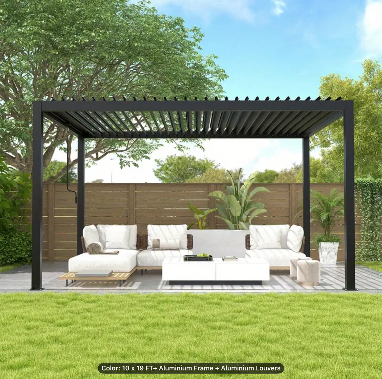 Pergola With Adjustable Shutters