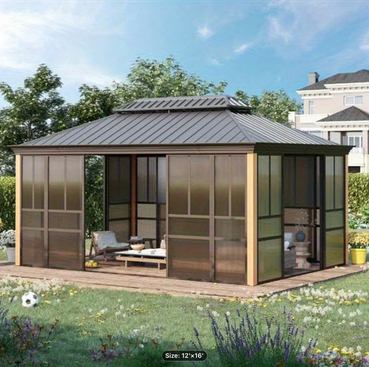 Gazebo with Sliding Screens